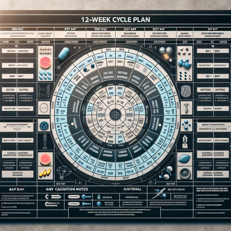Sample cycle plan for andriol: 12 weeks